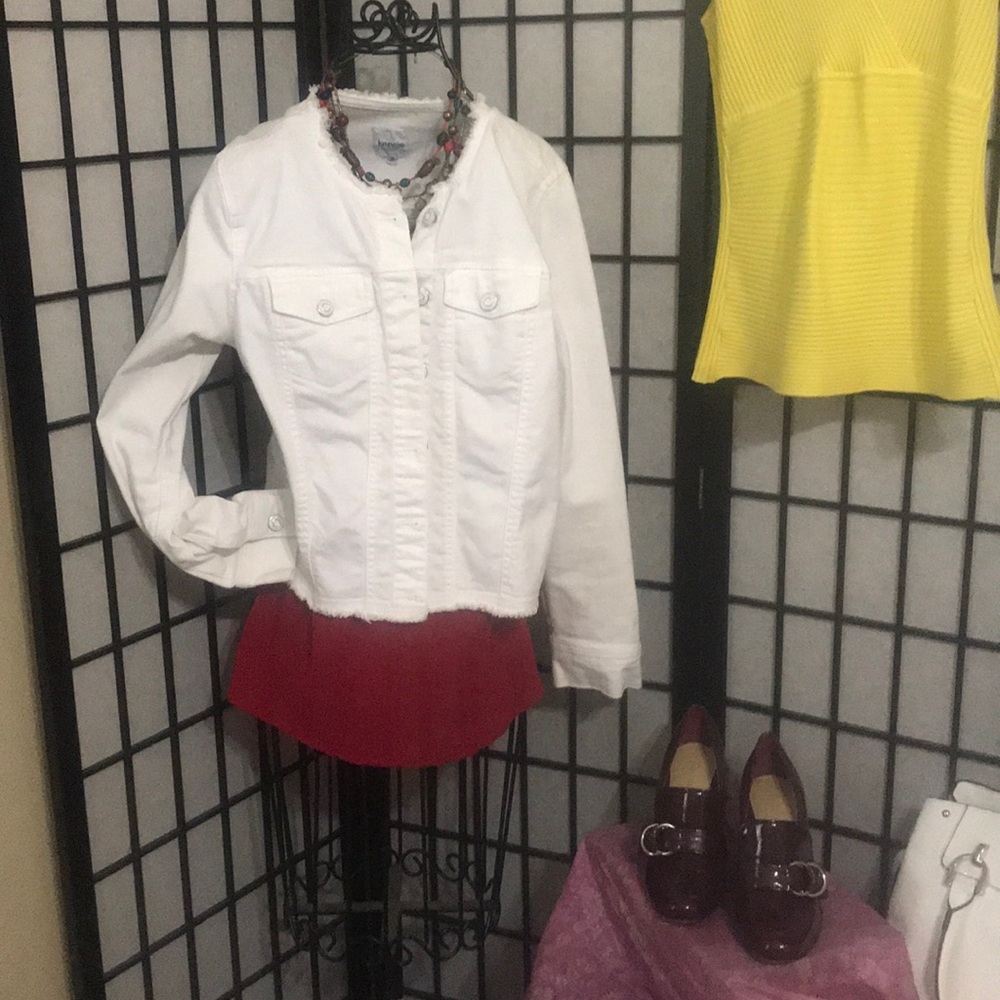 White Jean Jacket- M